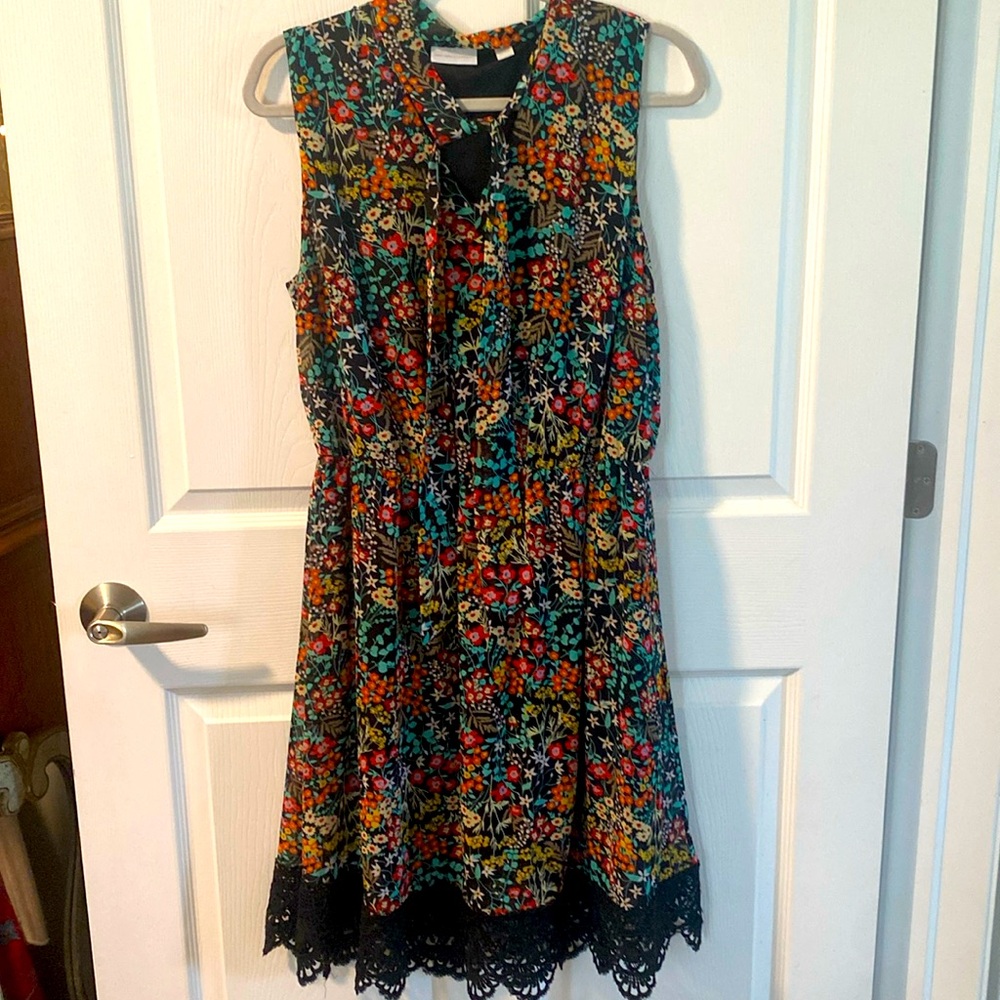 New York and Company size large flowered dress
